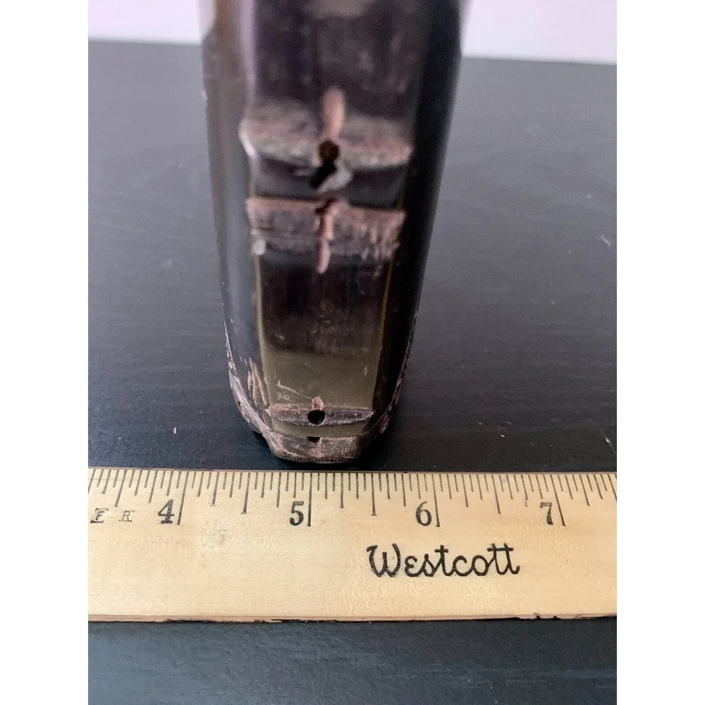 Antique Chinese Rare Hongshan Culture Old Wood Craved Beast Knife Weapon Faqi